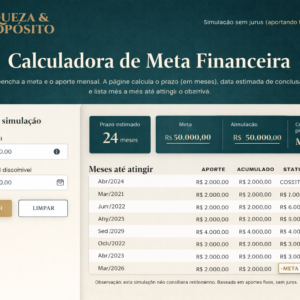 Calculadora de Meta Financeira